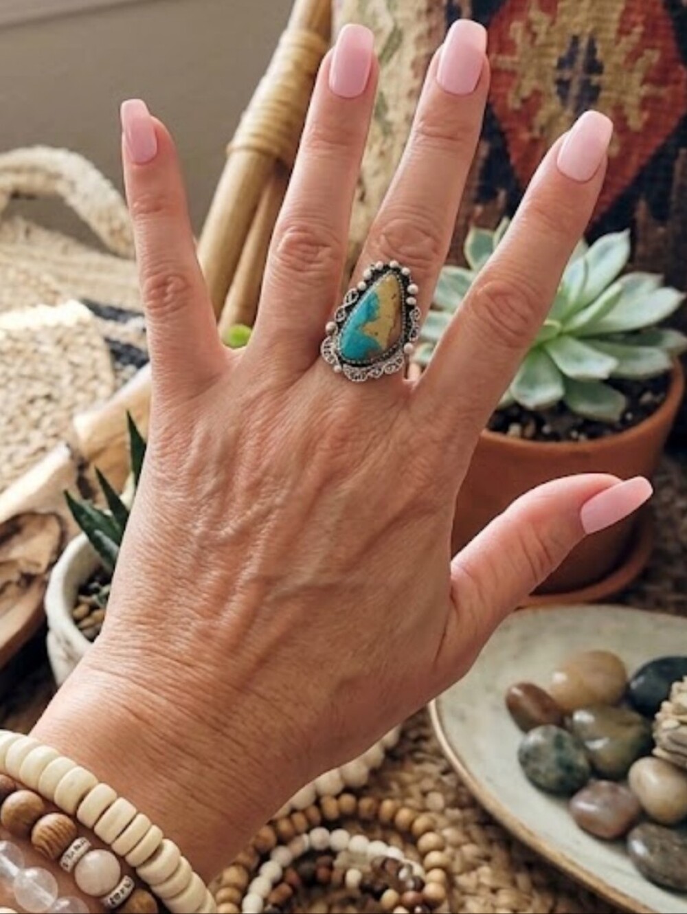 Royston Turquoise Southwestern 925 Sterling Silver Gemstone Ring